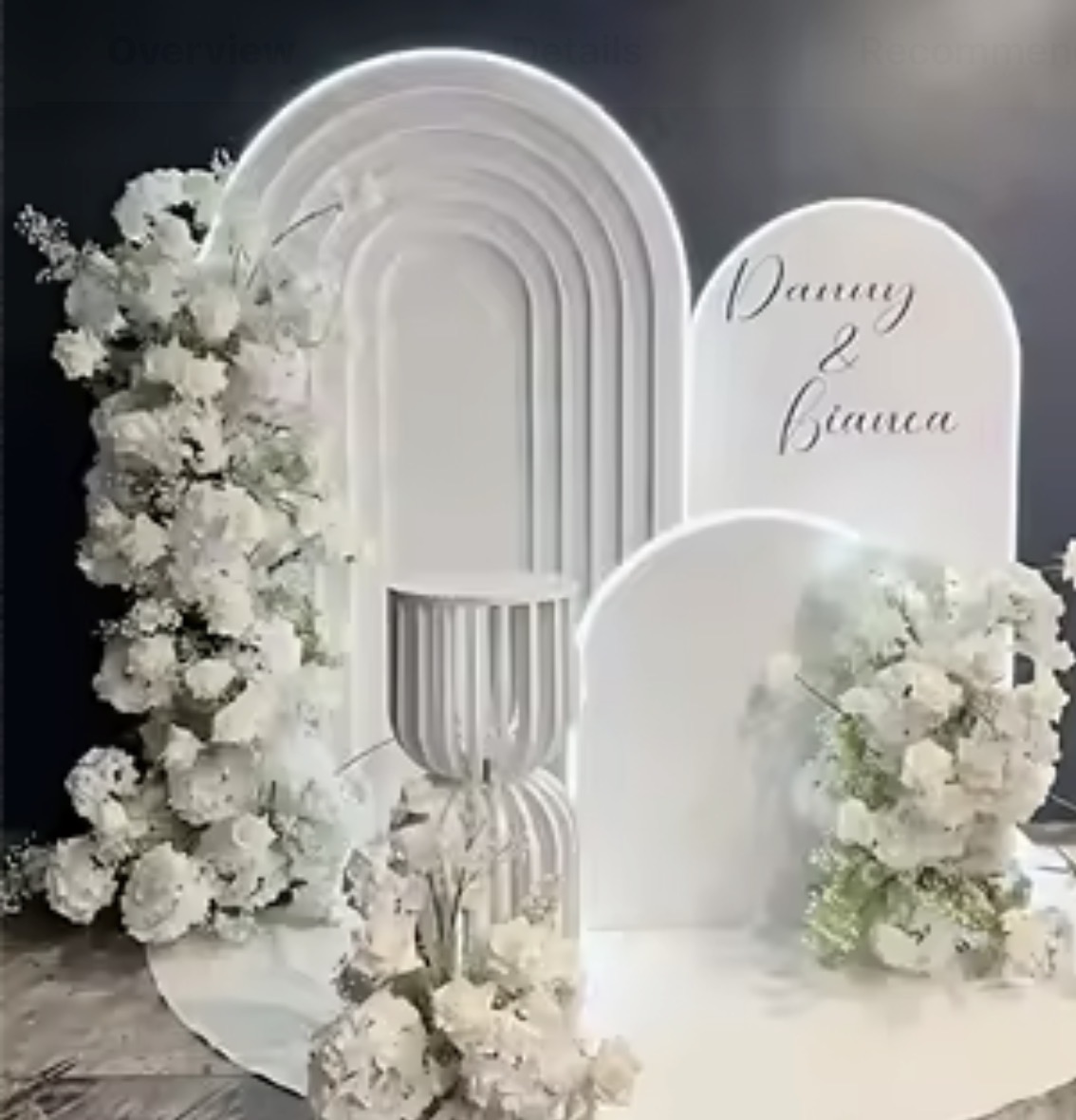 Lighted White Event Prop Set of 3