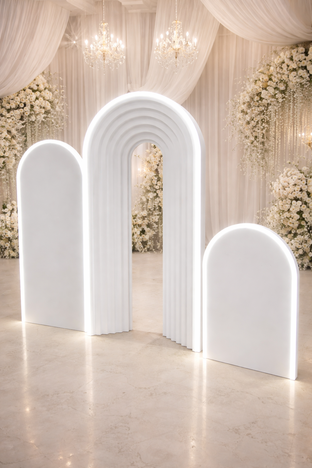 Lighted White Event Prop Set of 3 — 2.jpeg